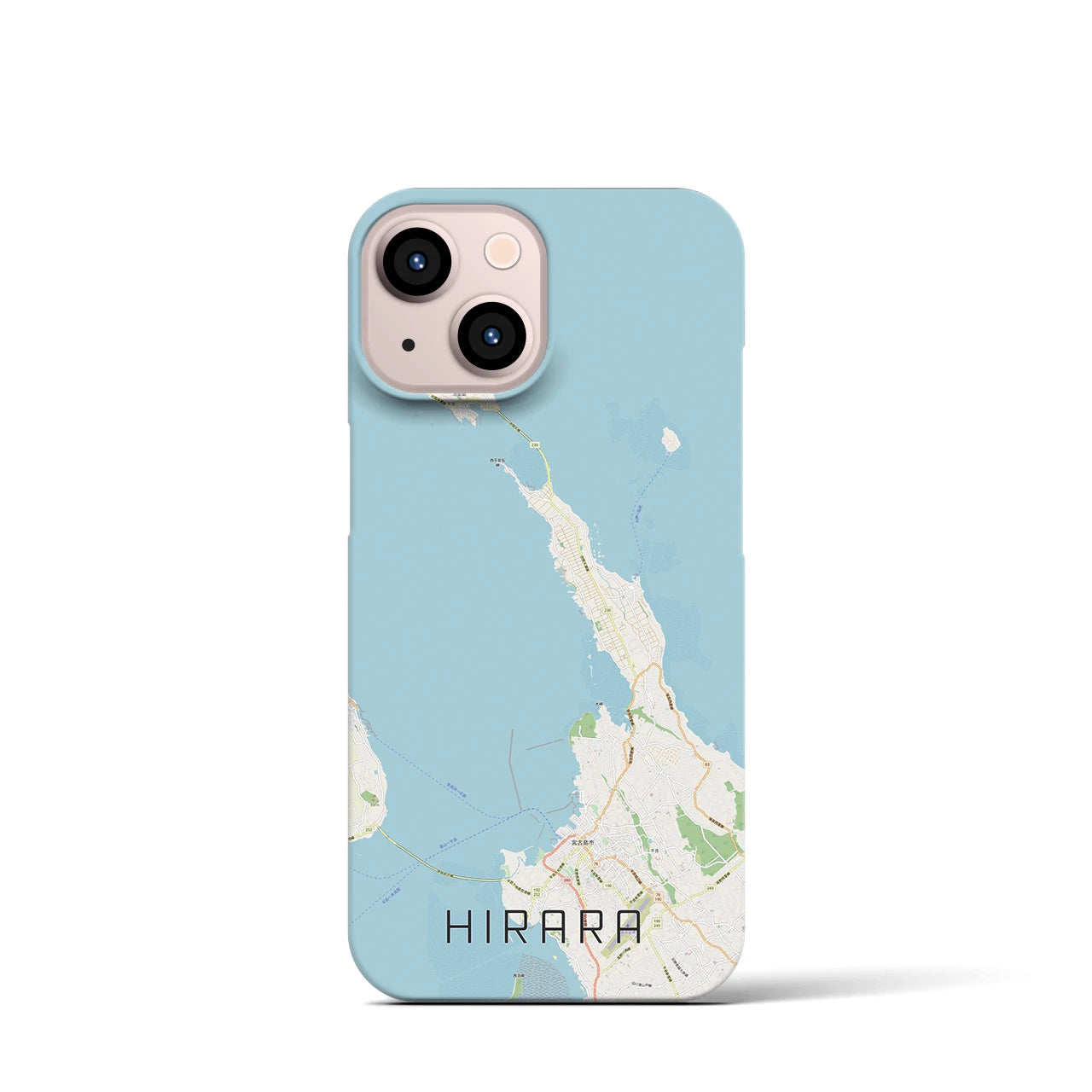 【平良(沖縄県)】地図柄iPhoneケース(バックカバータイプ)