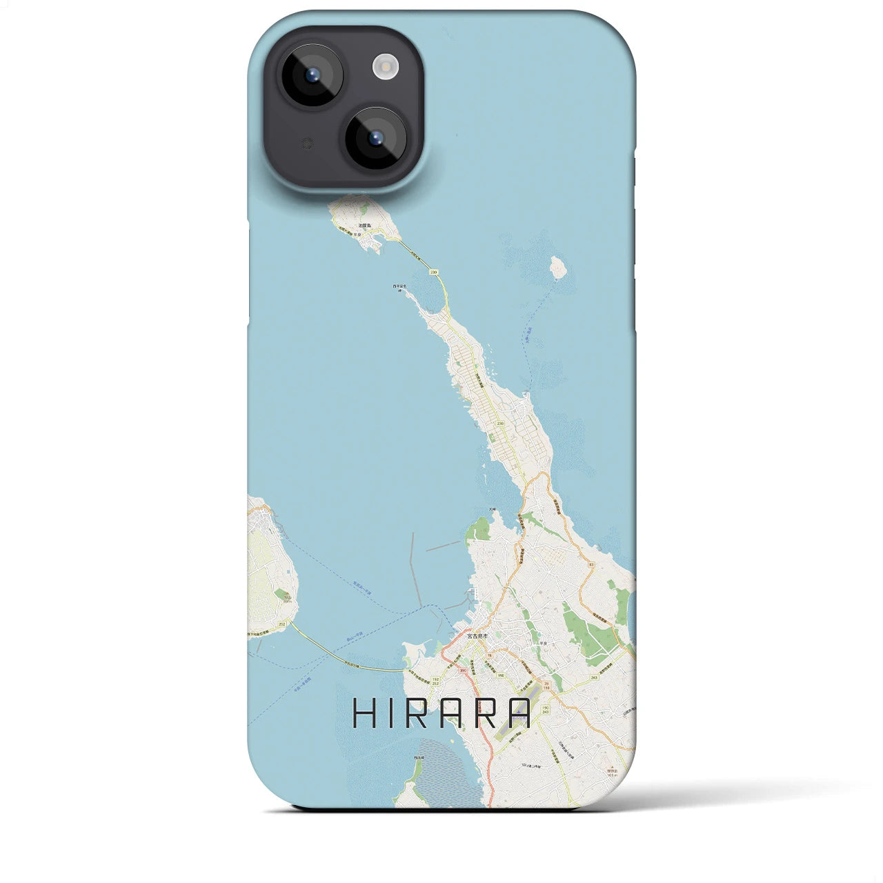 【平良(沖縄県)】地図柄iPhoneケース(バックカバータイプ)