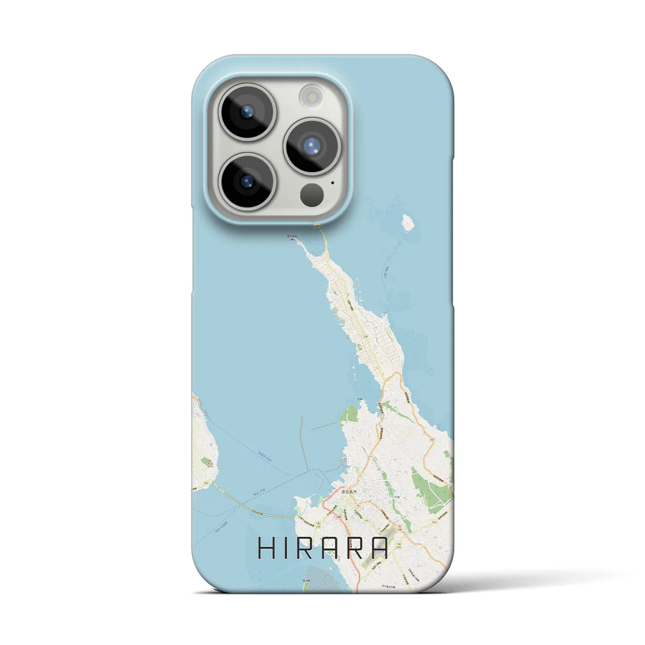 【平良(沖縄県)】地図柄iPhoneケース(バックカバータイプ)