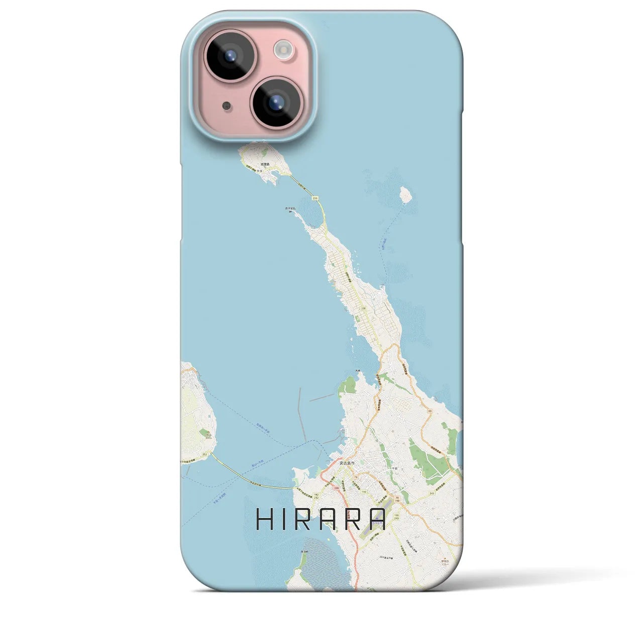 【平良(沖縄県)】地図柄iPhoneケース(バックカバータイプ)