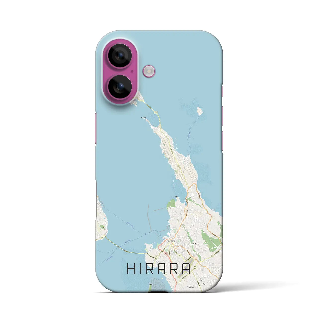 【平良(沖縄県)】地図柄iPhoneケース(バックカバータイプ)