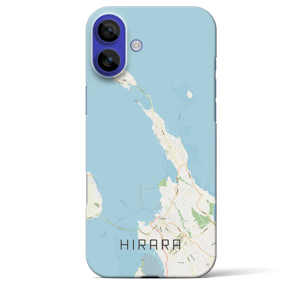 【平良(沖縄県)】地図柄iPhoneケース(バックカバータイプ)ナチュラル・iPhone 16 Pro Max 用