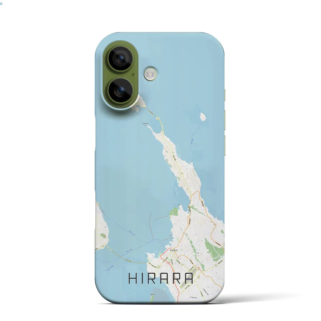 【平良(沖縄県)】地図柄iPhoneケース(バックカバータイプ)