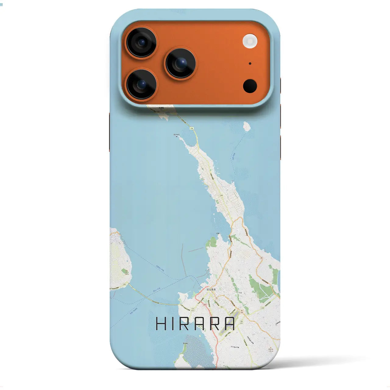 【平良(沖縄県)】地図柄iPhoneケース(バックカバータイプ)