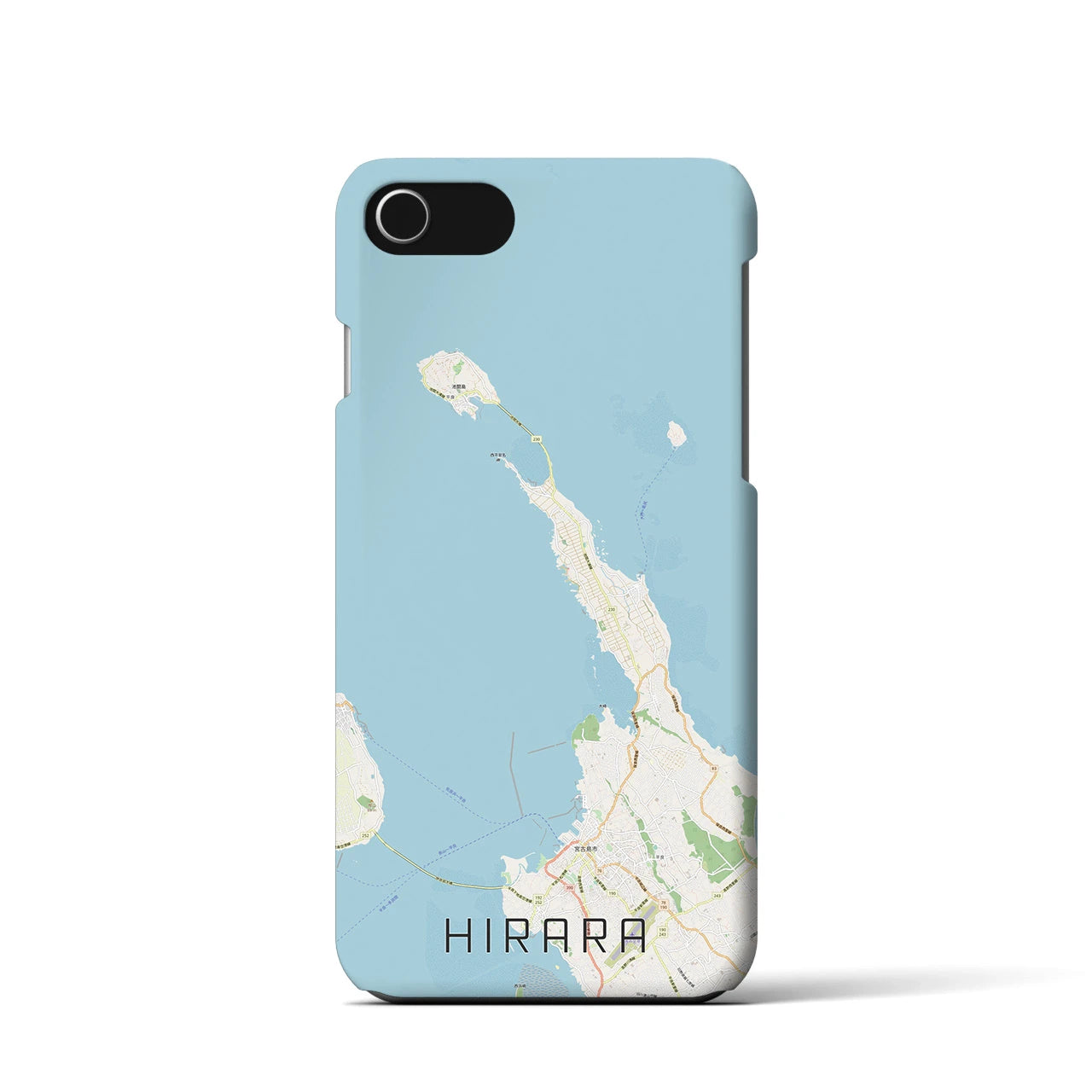 【平良(沖縄県)】地図柄iPhoneケース(バックカバータイプ)