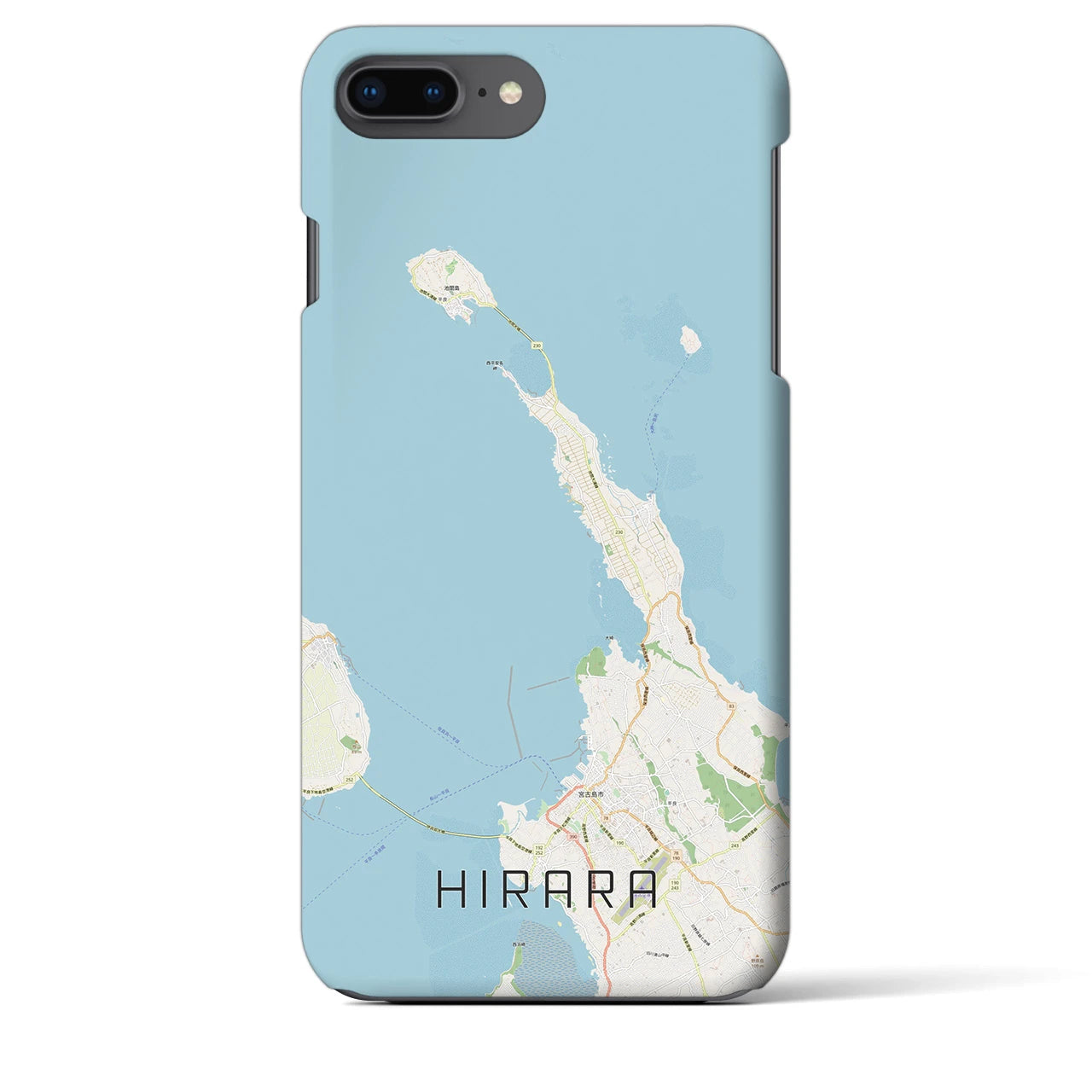 【平良(沖縄県)】地図柄iPhoneケース(バックカバータイプ)