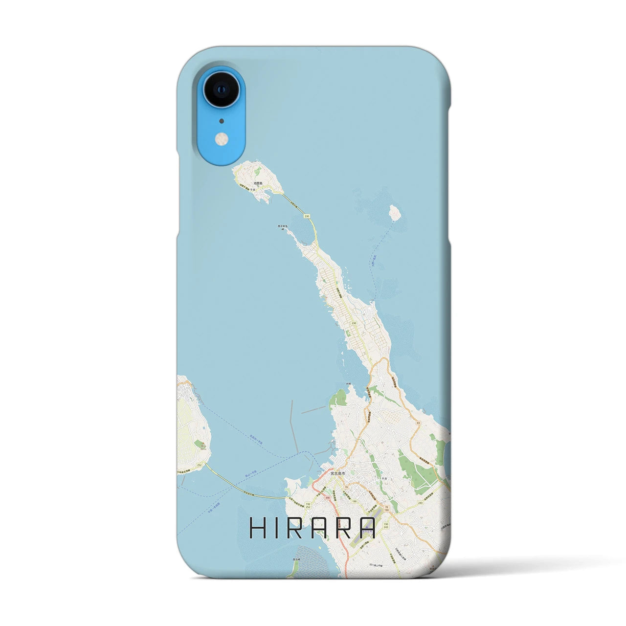 【平良(沖縄県)】地図柄iPhoneケース(バックカバータイプ)