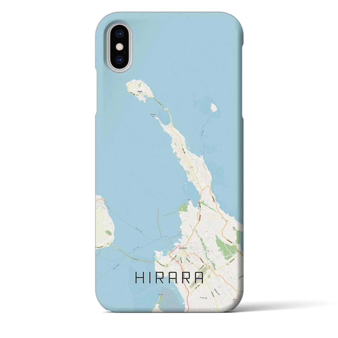 【平良(沖縄県)】地図柄iPhoneケース(バックカバータイプ)