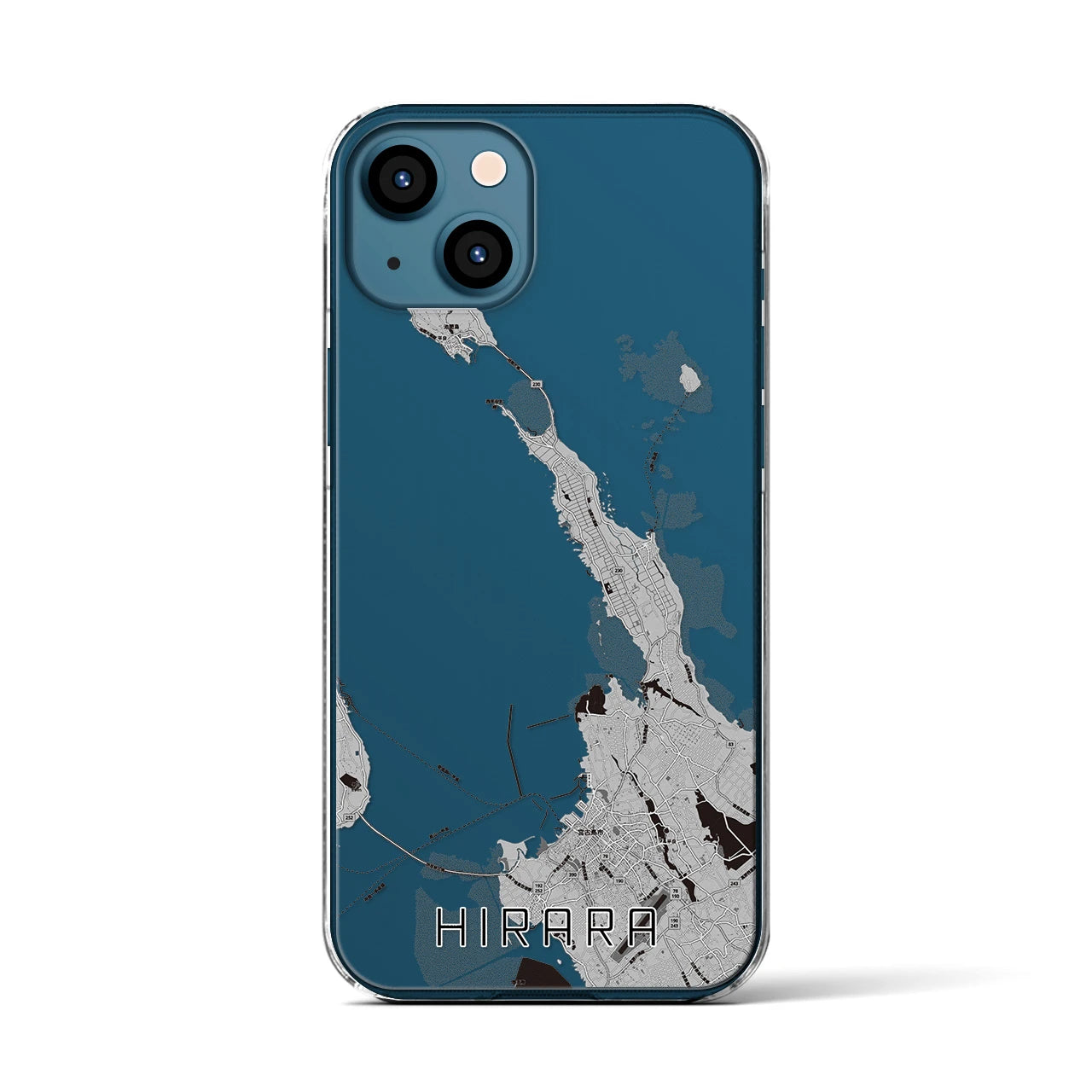 【平良(沖縄県)】地図柄iPhoneケース(クリアタイプ)
