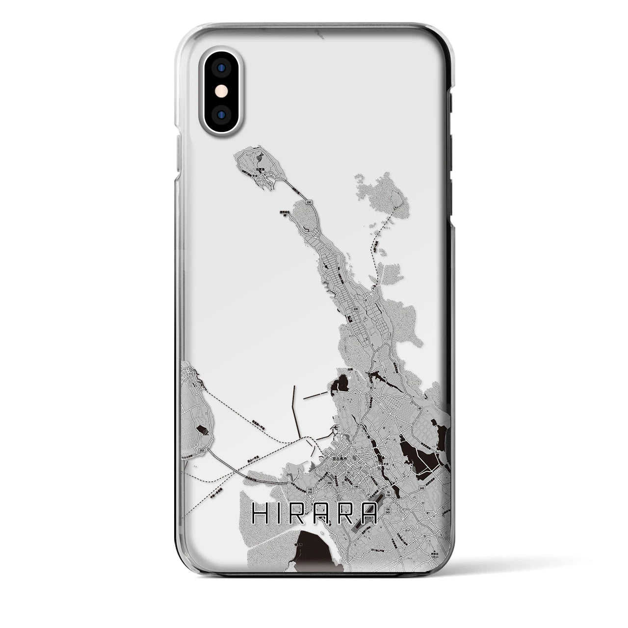 【平良(沖縄県)】地図柄iPhoneケース(クリアタイプ)