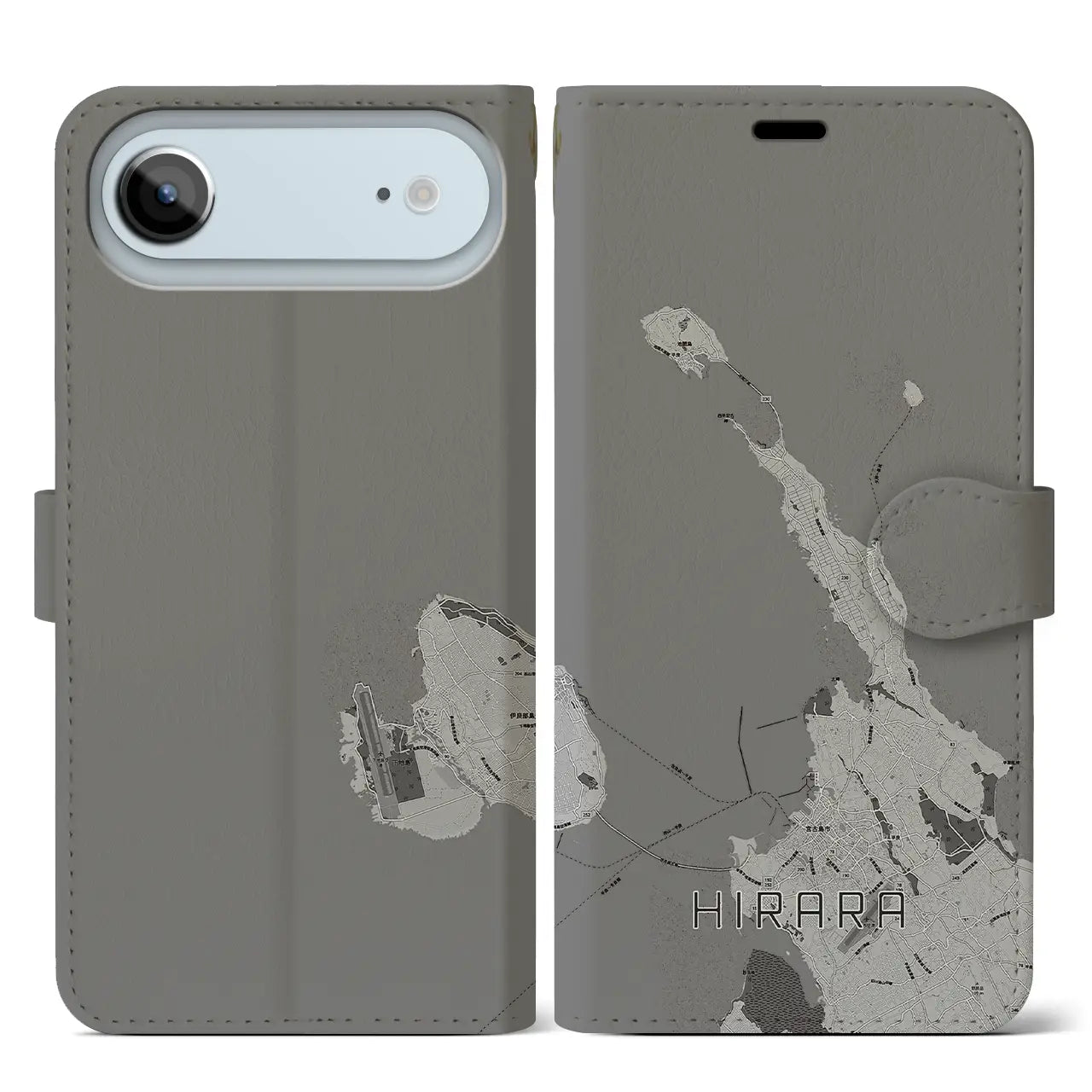 【平良(沖縄県)】地図柄iPhoneケース(手帳タイプ)