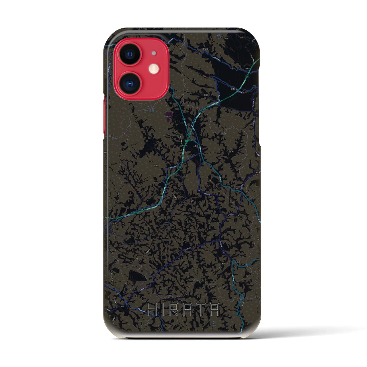 【平田(福島県)】地図柄iPhoneケース(バックカバータイプ)