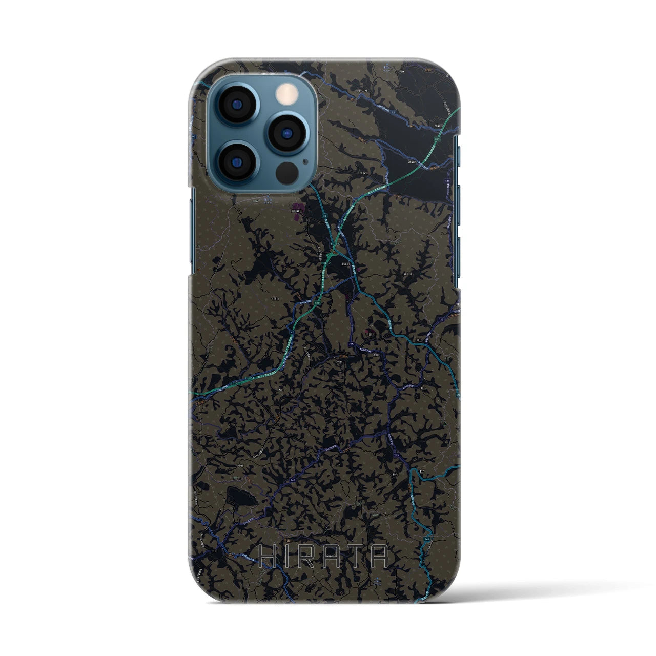 【平田(福島県)】地図柄iPhoneケース(バックカバータイプ)