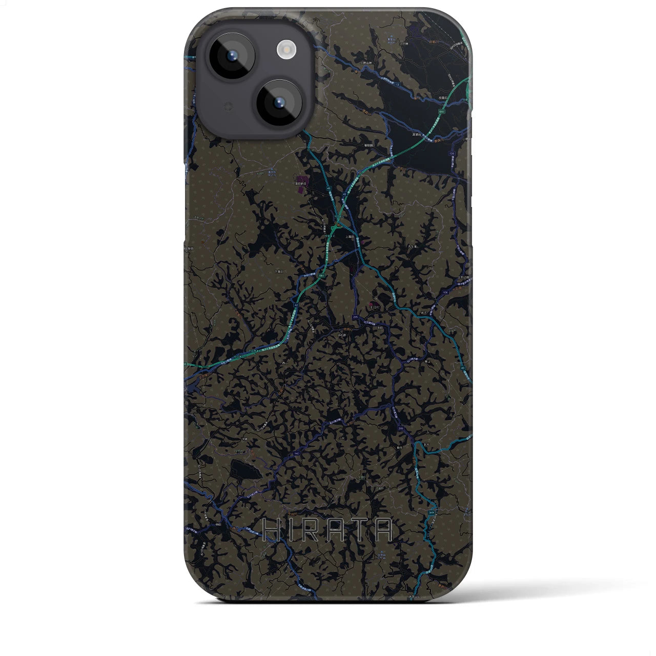 【平田(福島県)】地図柄iPhoneケース(バックカバータイプ)