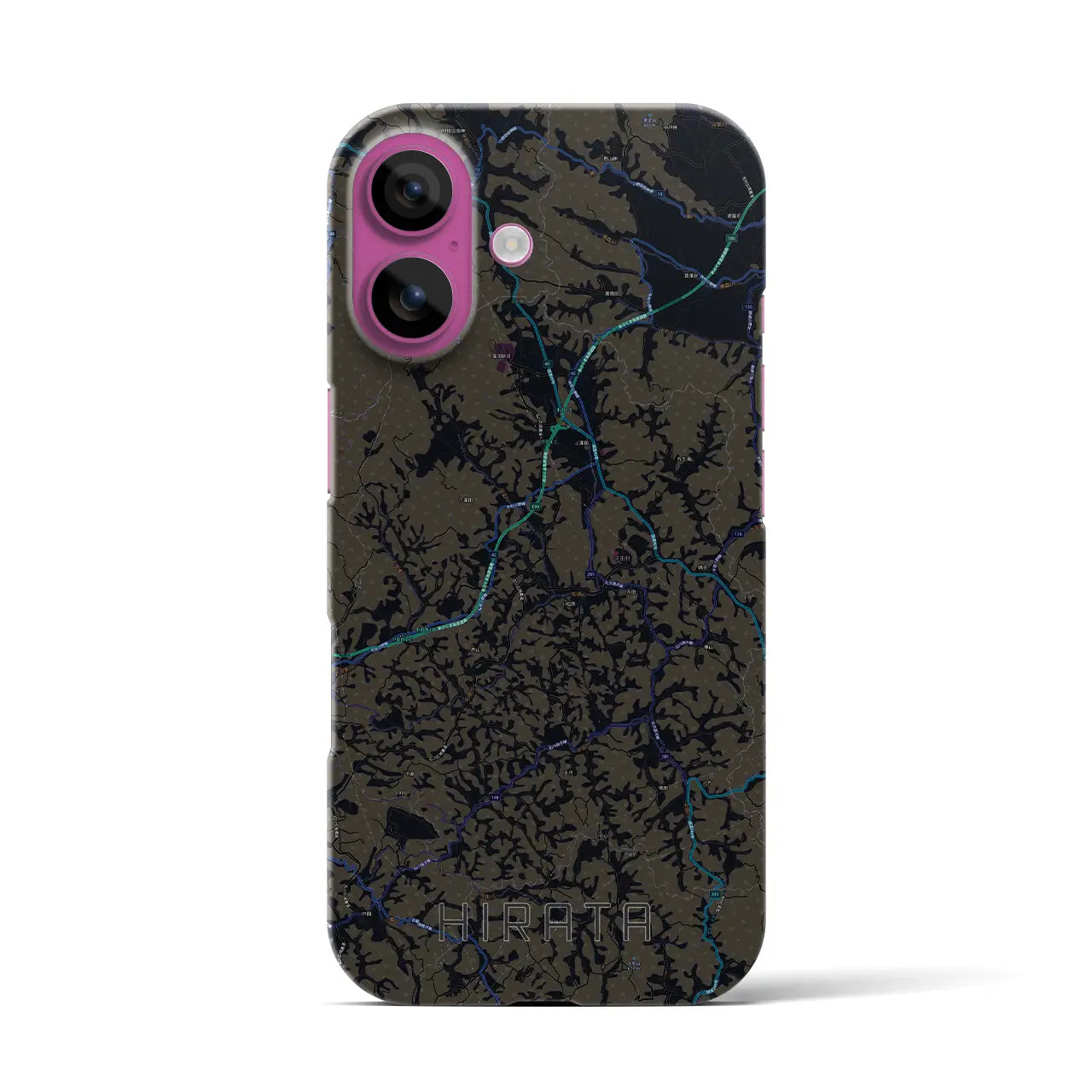 【平田(福島県)】地図柄iPhoneケース(バックカバータイプ)