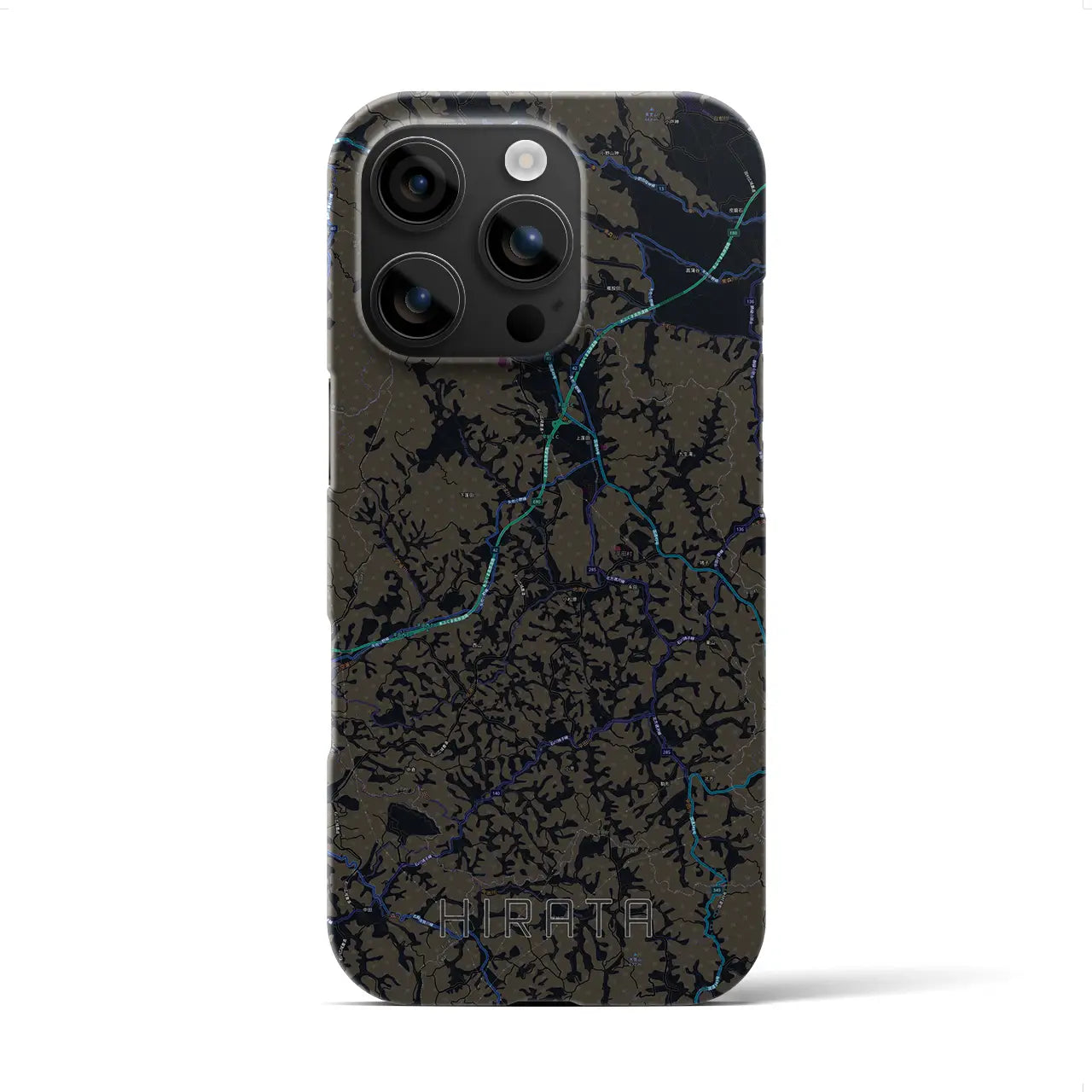 【平田(福島県)】地図柄iPhoneケース(バックカバータイプ)