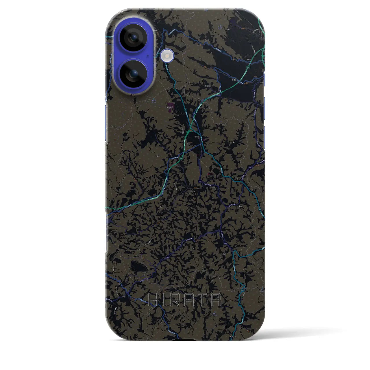 【平田(福島県)】地図柄iPhoneケース(バックカバータイプ)