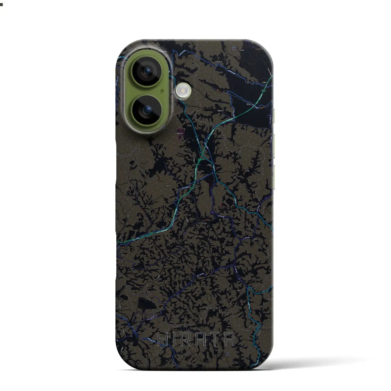 【平田(福島県)】地図柄iPhoneケース(バックカバータイプ)