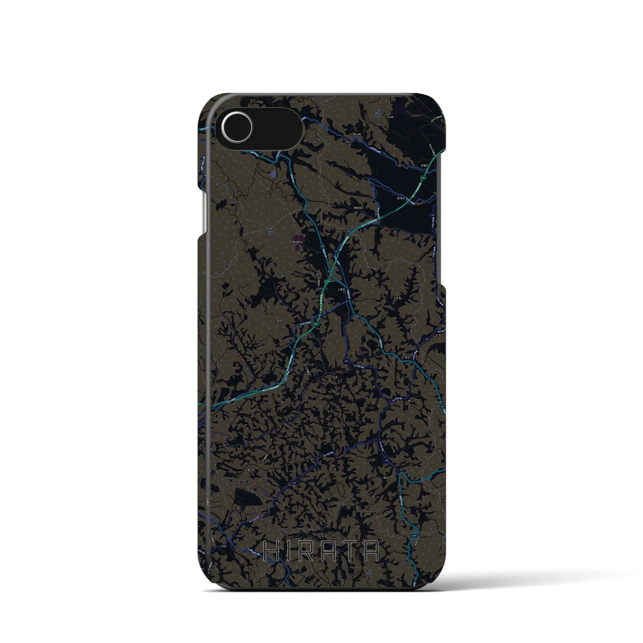 【平田(福島県)】地図柄iPhoneケース(バックカバータイプ)