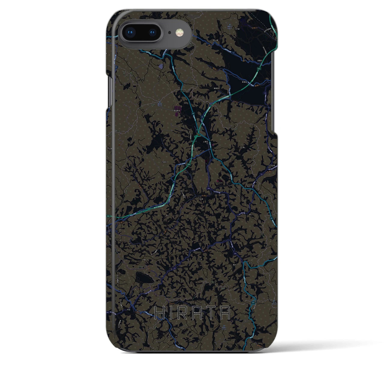 【平田(福島県)】地図柄iPhoneケース(バックカバータイプ)