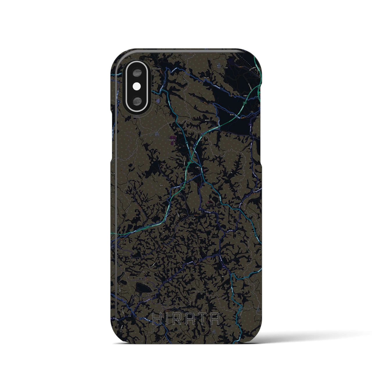 【平田(福島県)】地図柄iPhoneケース(バックカバータイプ)