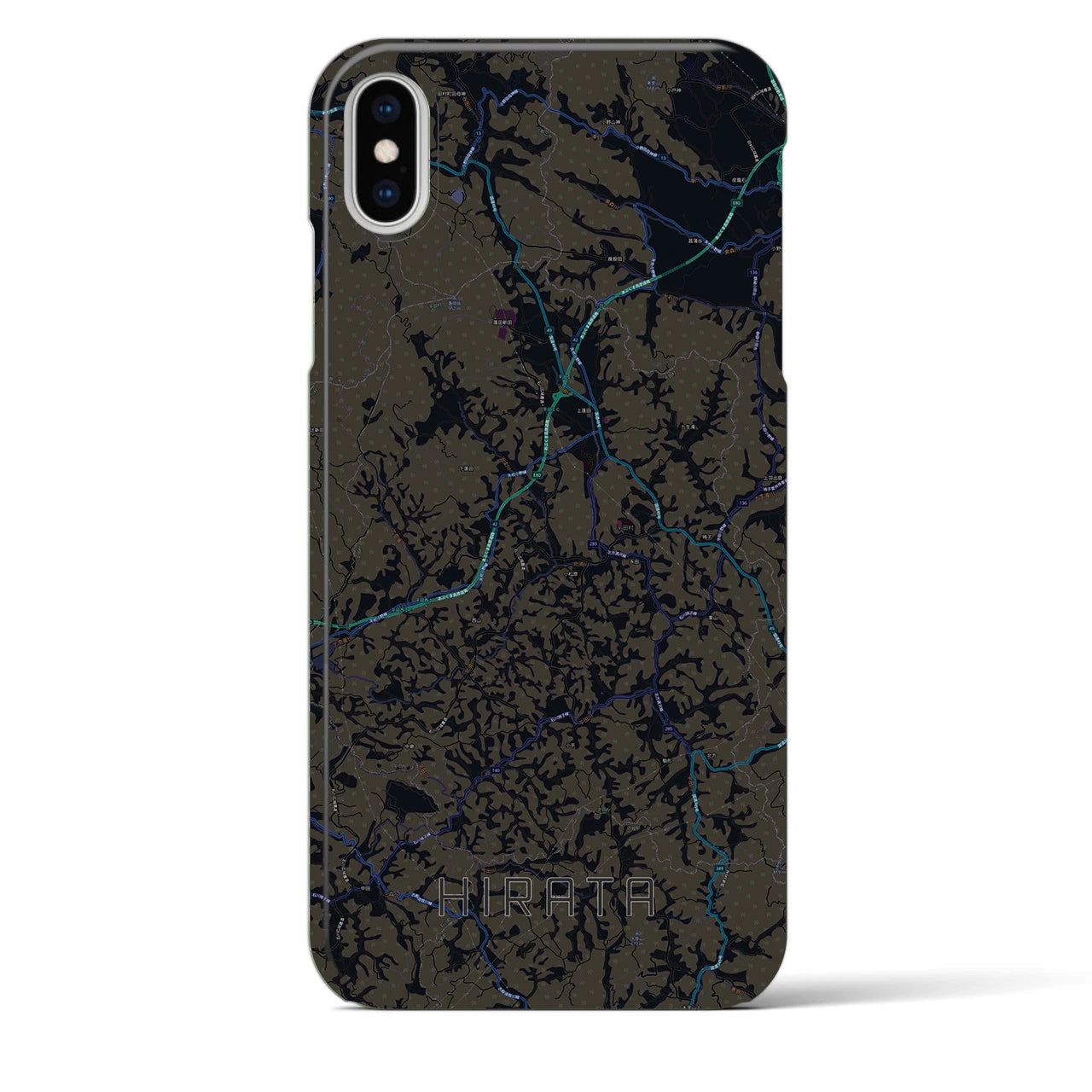 【平田(福島県)】地図柄iPhoneケース(バックカバータイプ)