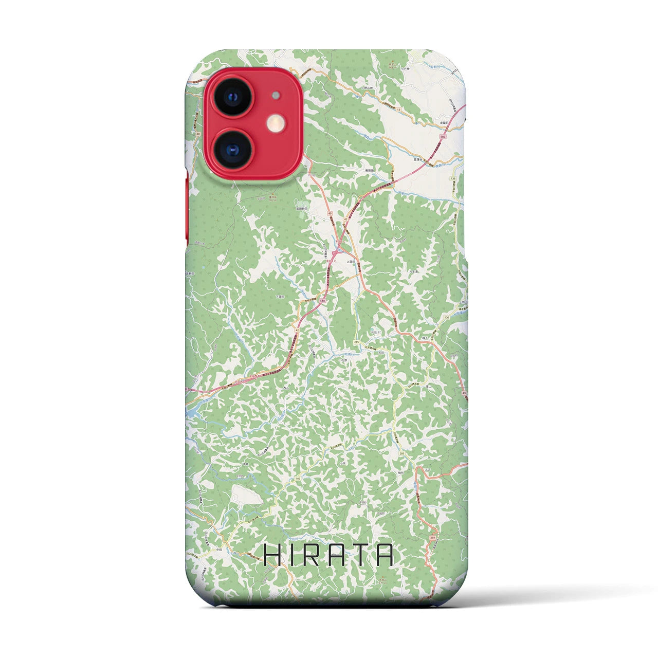 【平田(福島県)】地図柄iPhoneケース(バックカバータイプ)