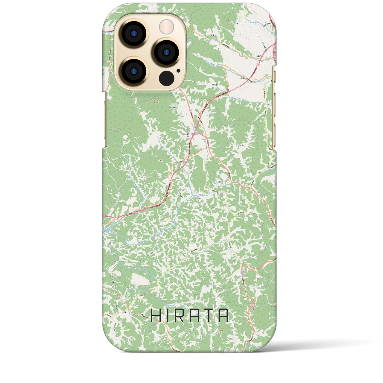 【平田(福島県)】地図柄iPhoneケース(バックカバータイプ)