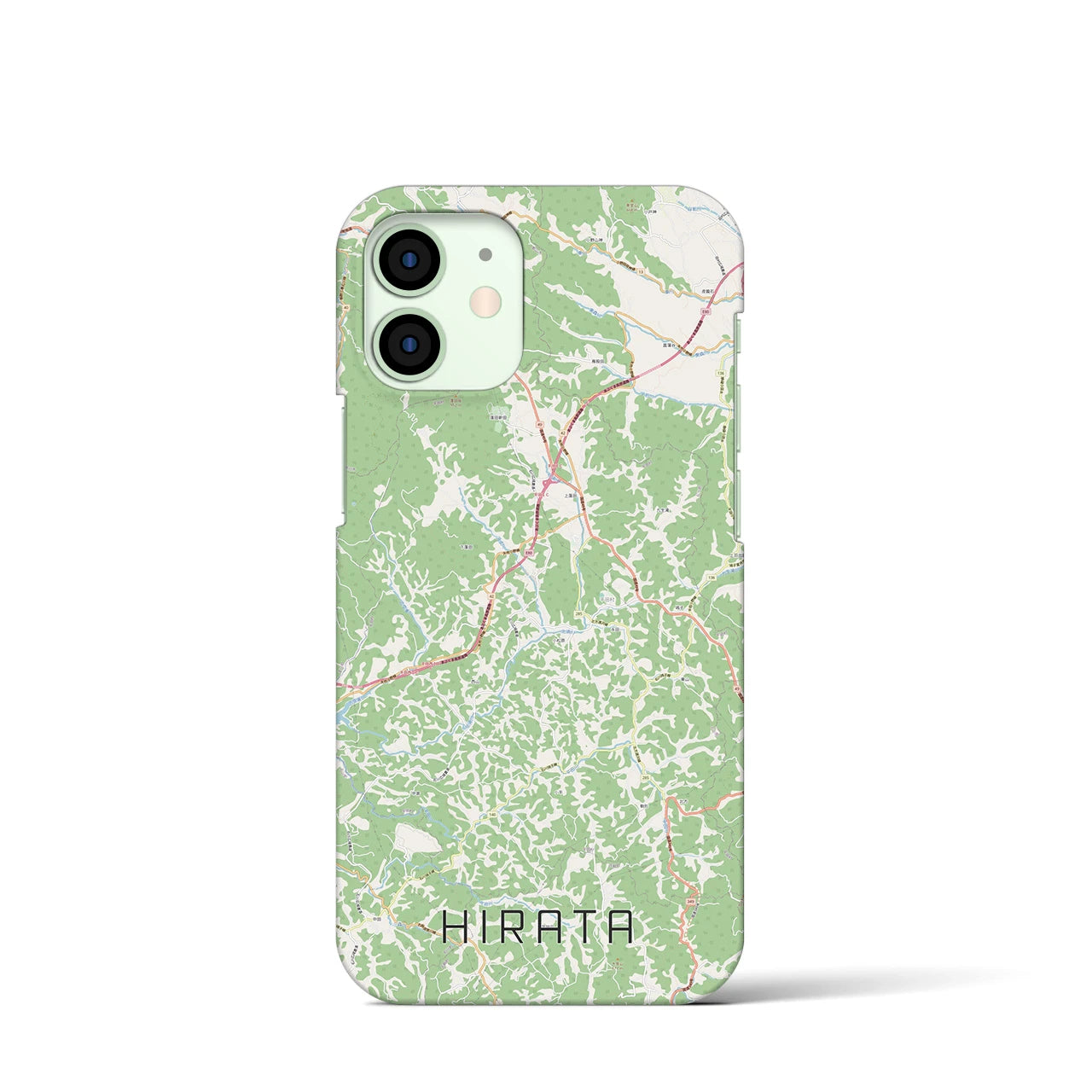 【平田(福島県)】地図柄iPhoneケース(バックカバータイプ)