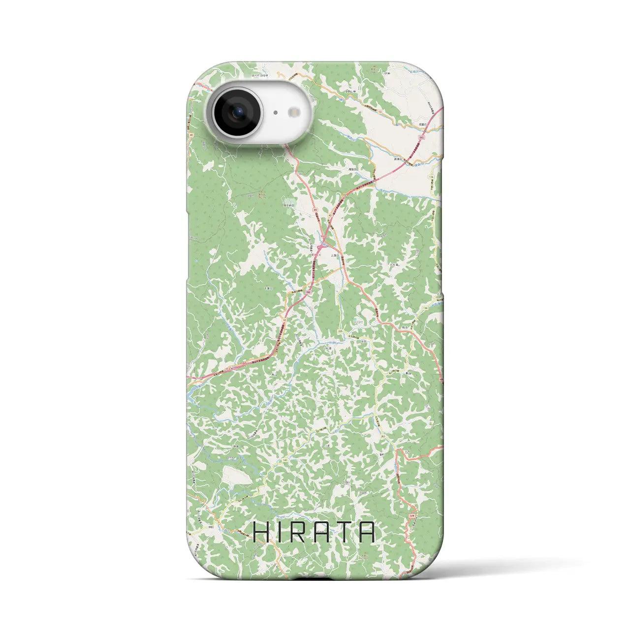 【平田(福島県)】地図柄iPhoneケース(バックカバータイプ)