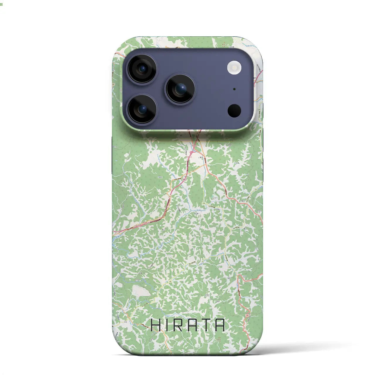 【平田(福島県)】地図柄iPhoneケース(バックカバータイプ)