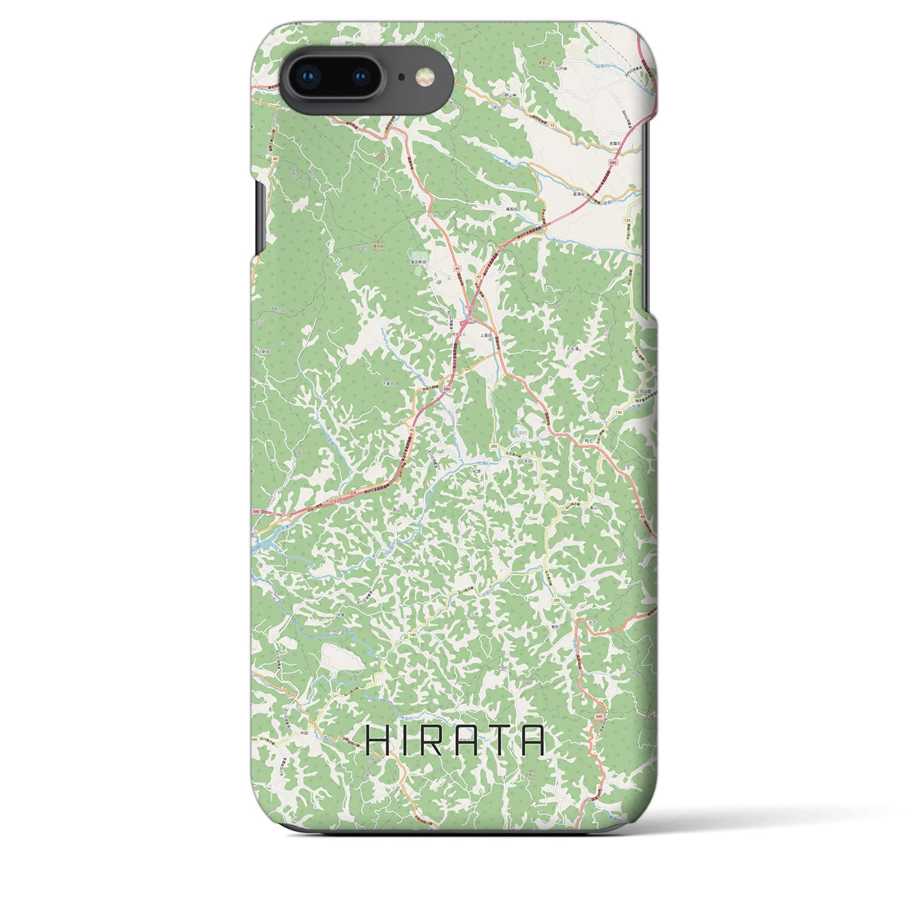 【平田(福島県)】地図柄iPhoneケース(バックカバータイプ)