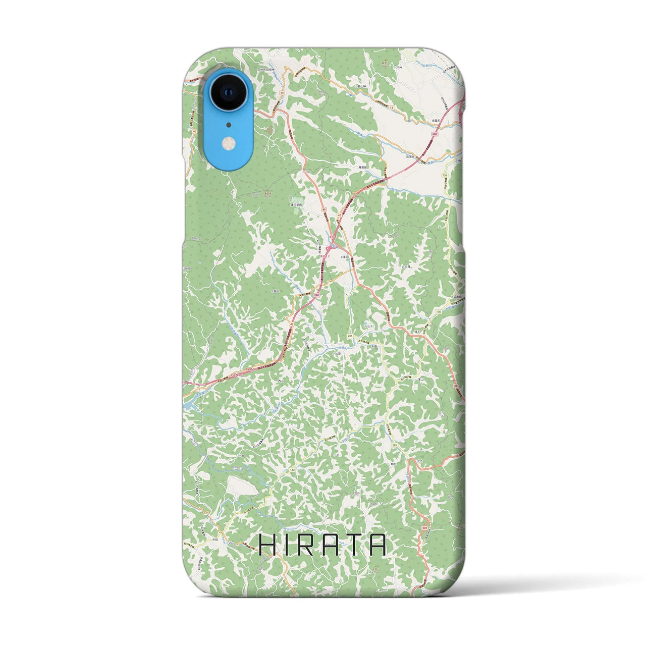 【平田(福島県)】地図柄iPhoneケース(バックカバータイプ)