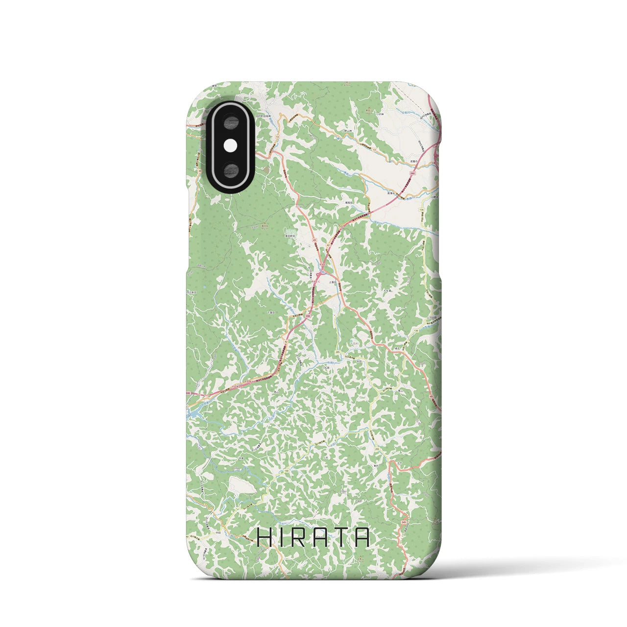 【平田(福島県)】地図柄iPhoneケース(バックカバータイプ)