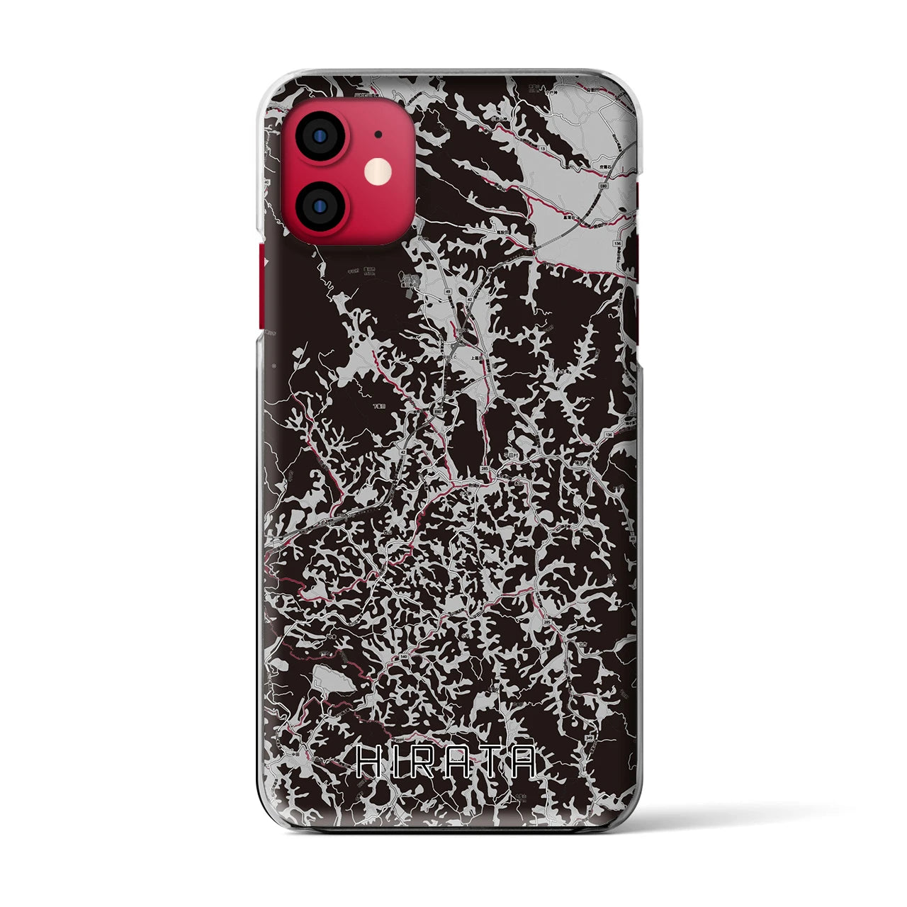 【平田(福島県)】地図柄iPhoneケース(クリアタイプ)