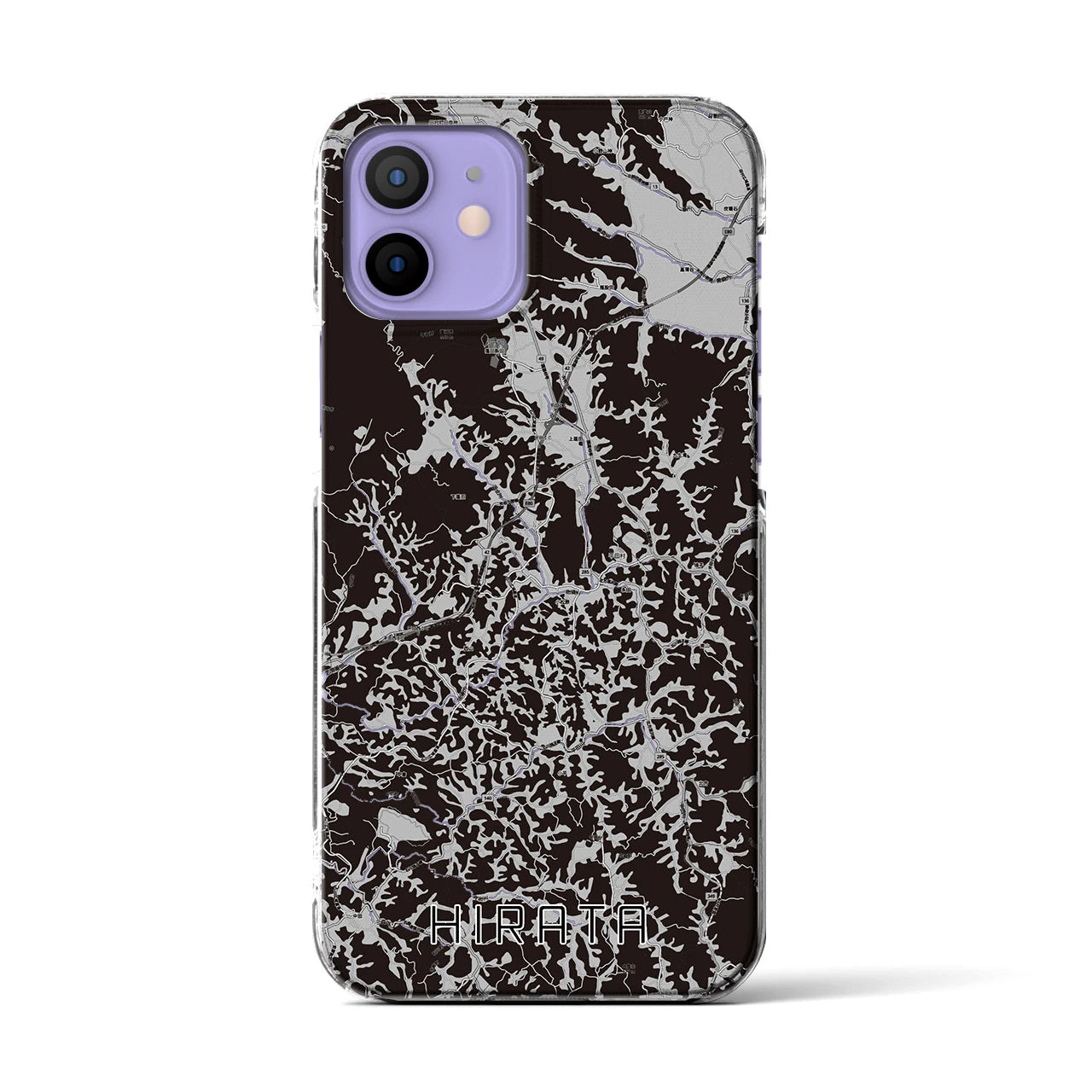 【平田(福島県)】地図柄iPhoneケース(クリアタイプ)