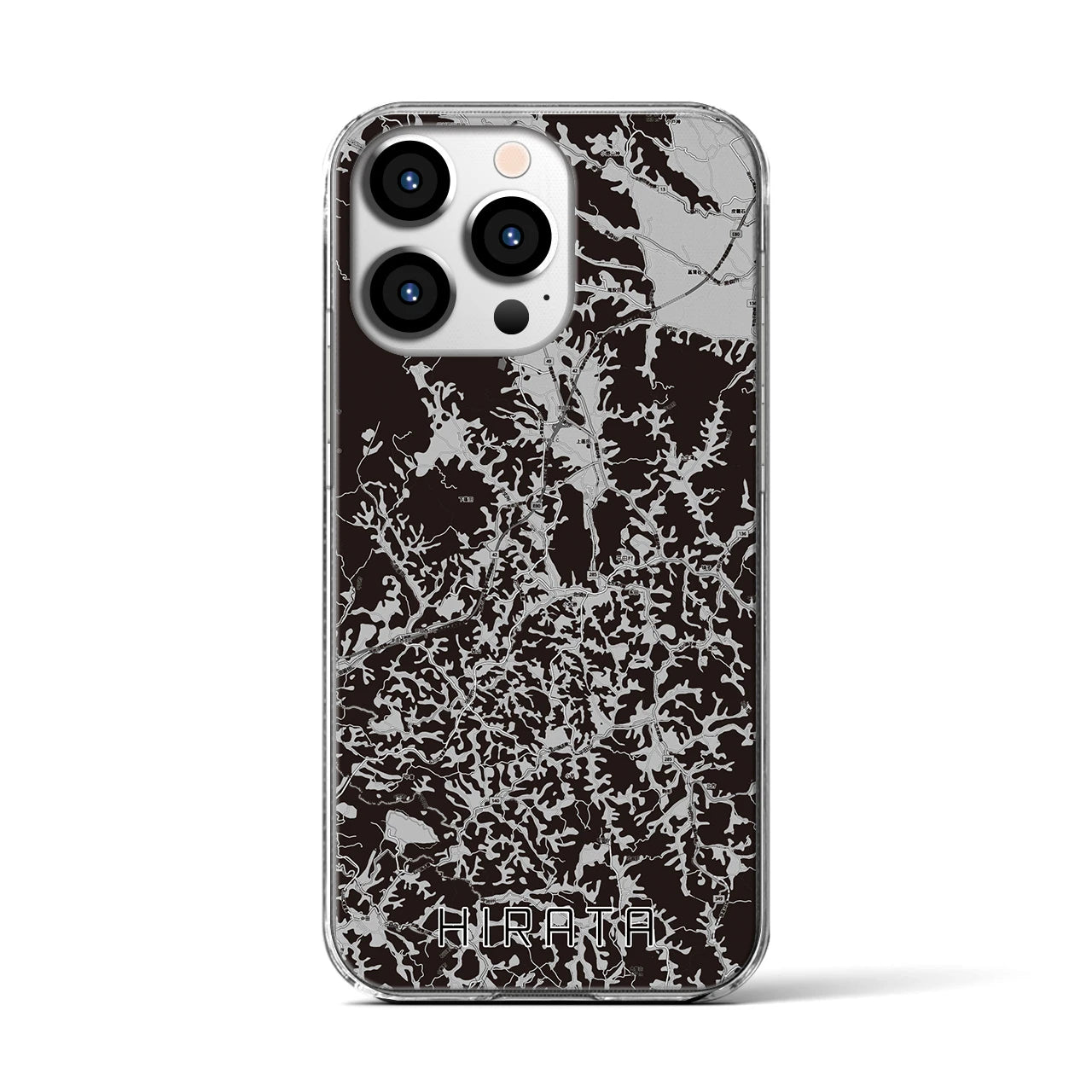 【平田(福島県)】地図柄iPhoneケース(クリアタイプ)