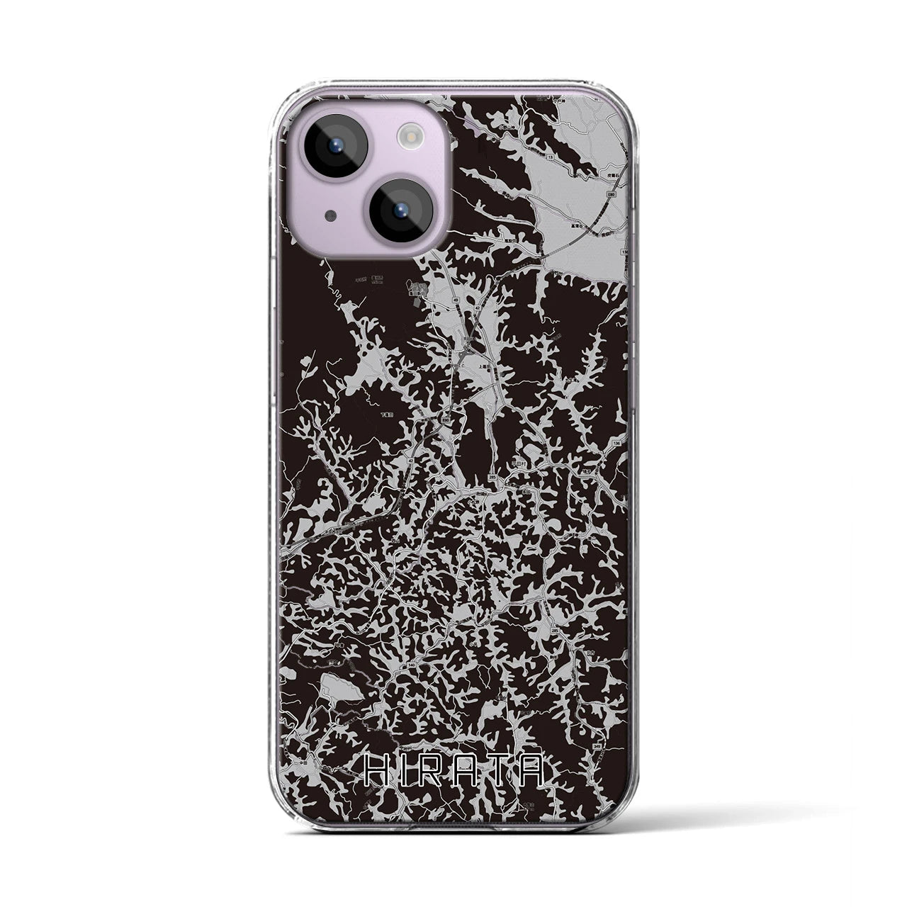 【平田(福島県)】地図柄iPhoneケース(クリアタイプ)