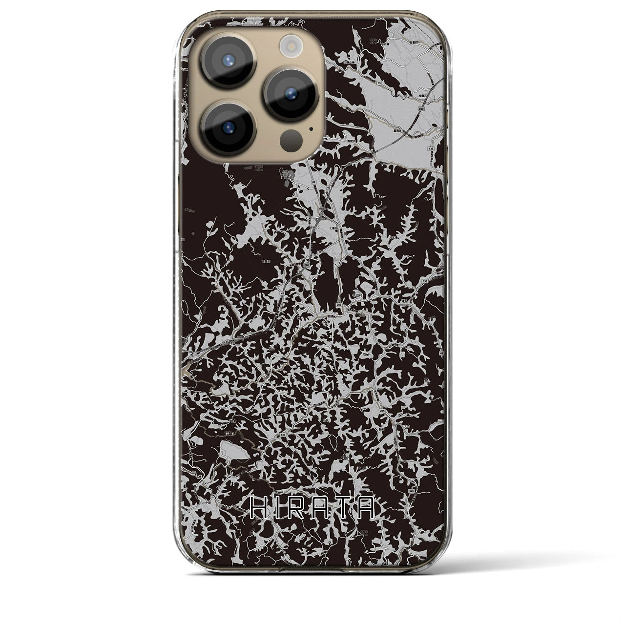 【平田(福島県)】地図柄iPhoneケース(クリアタイプ)