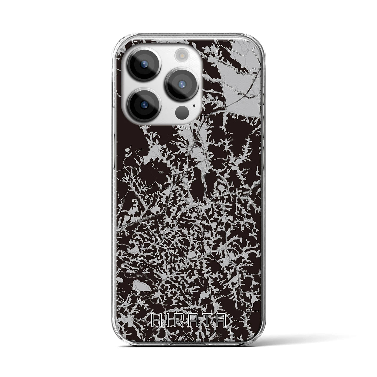 【平田(福島県)】地図柄iPhoneケース(クリアタイプ)