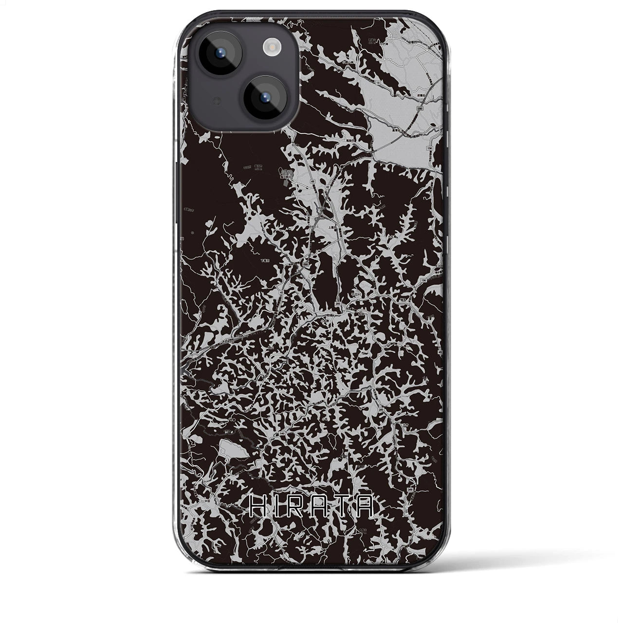 【平田(福島県)】地図柄iPhoneケース(クリアタイプ)