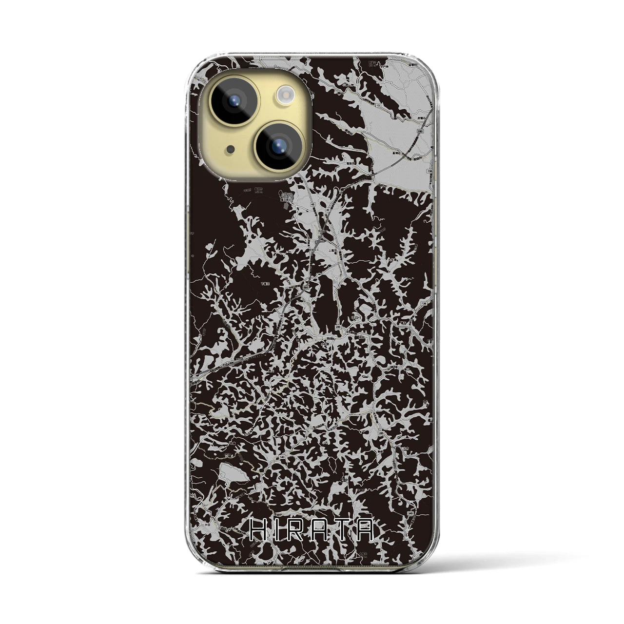 【平田(福島県)】地図柄iPhoneケース(クリアタイプ)