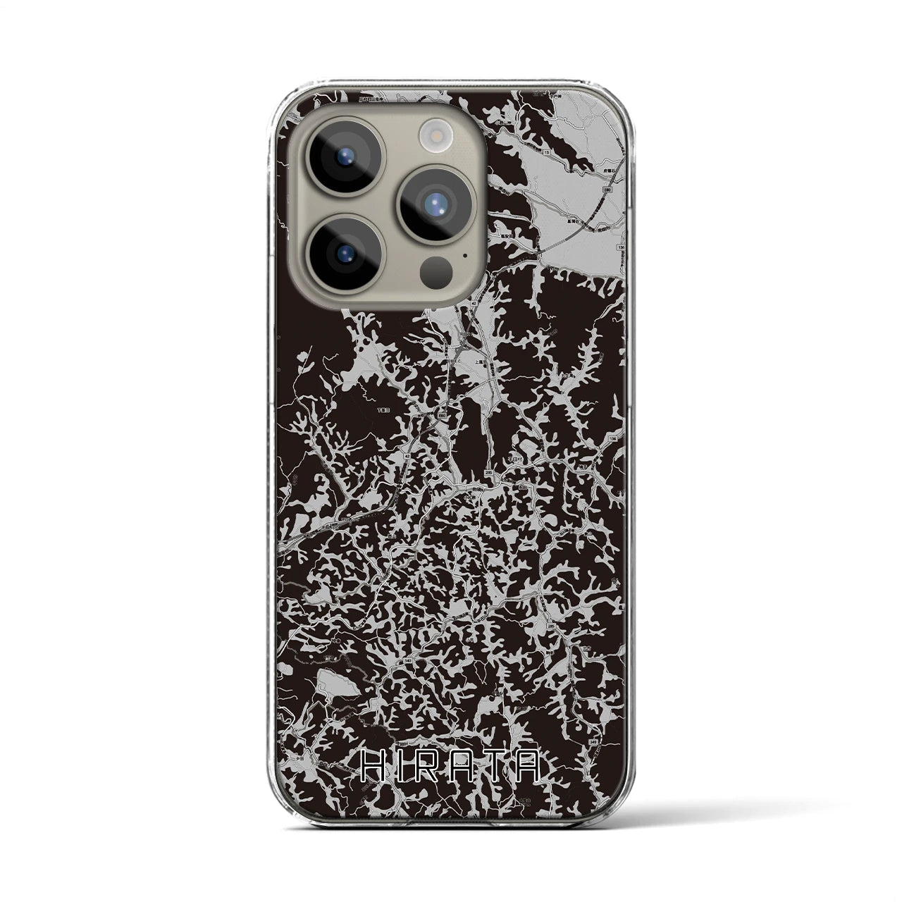 【平田(福島県)】地図柄iPhoneケース(クリアタイプ)