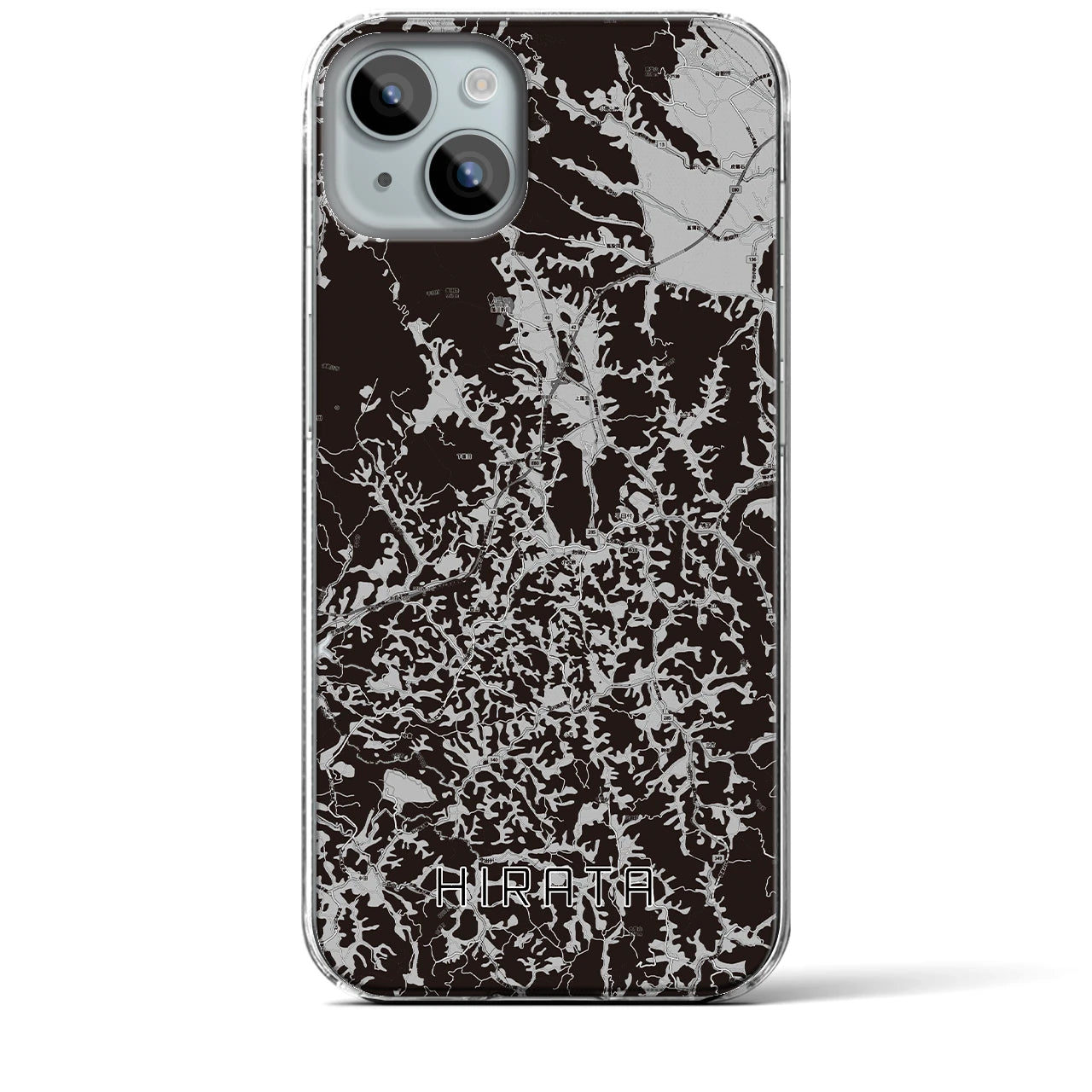 【平田(福島県)】地図柄iPhoneケース(クリアタイプ)