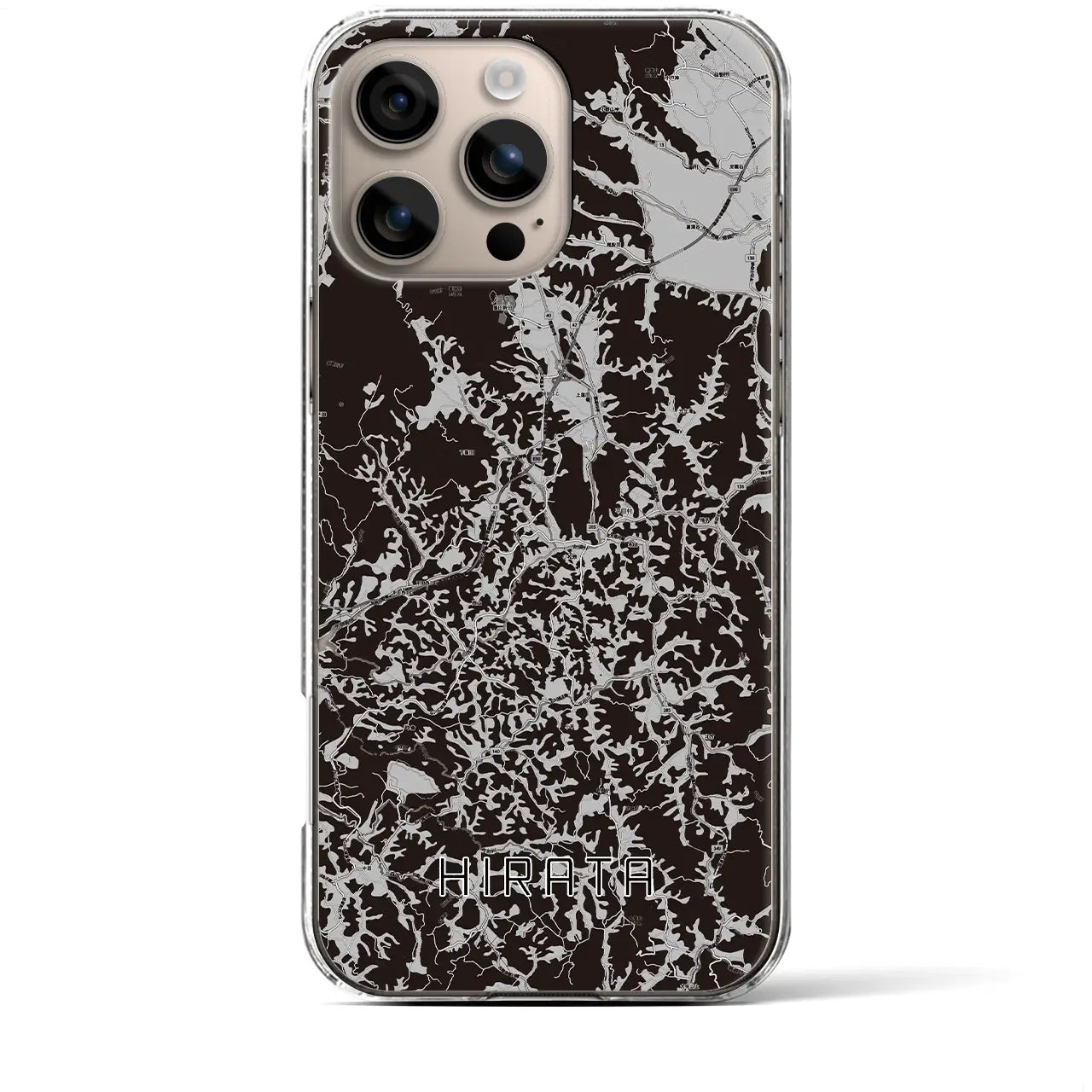 【平田(福島県)】地図柄iPhoneケース(クリアタイプ)