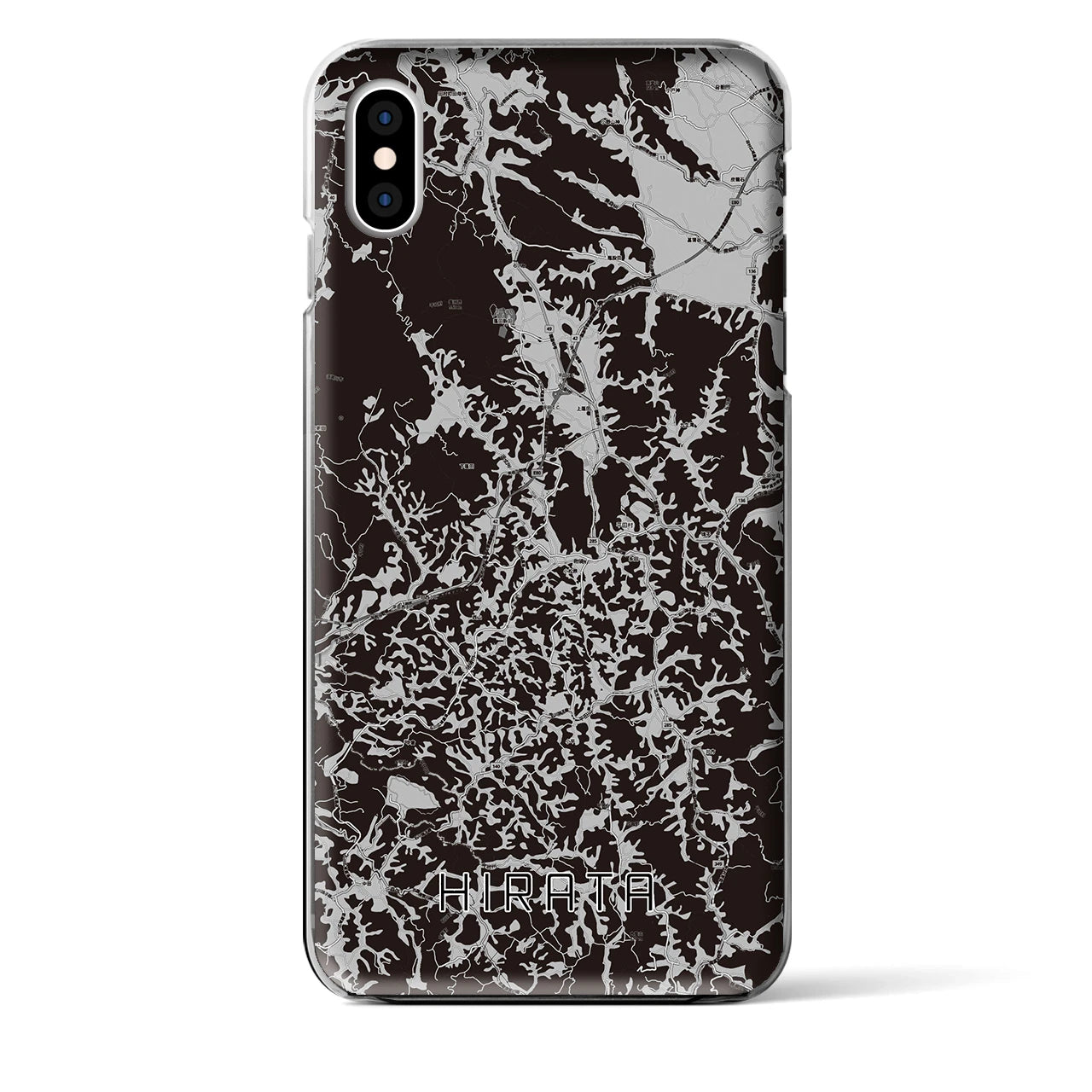 【平田(福島県)】地図柄iPhoneケース(クリアタイプ)