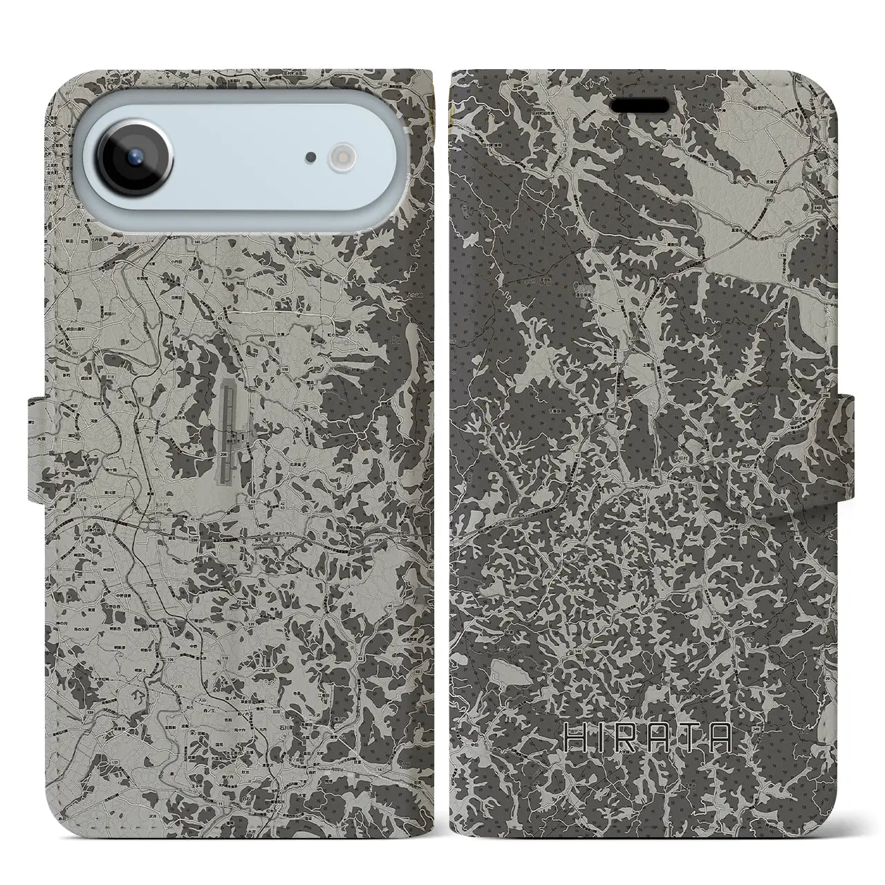 【平田(福島県)】地図柄iPhoneケース(手帳タイプ)