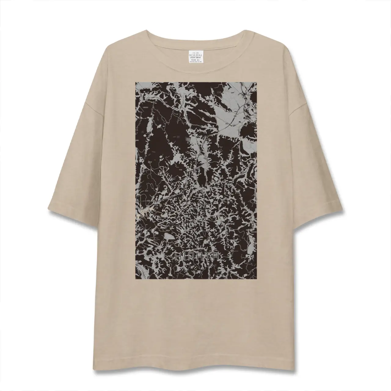 【平田(福島県)】地図柄ビッグシルエットTシャツ