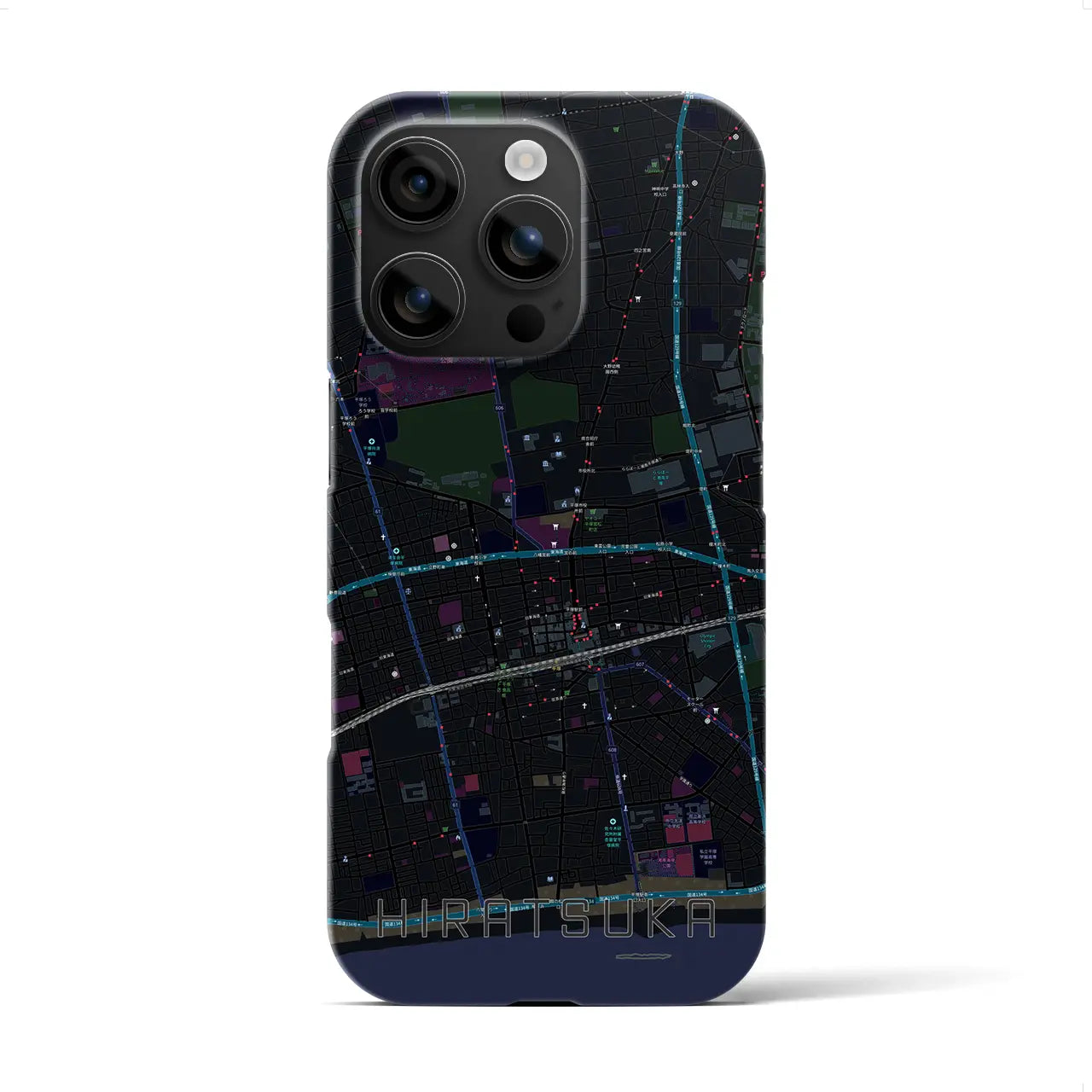 【平塚(神奈川県)】地図柄iPhoneケース(バックカバータイプ)