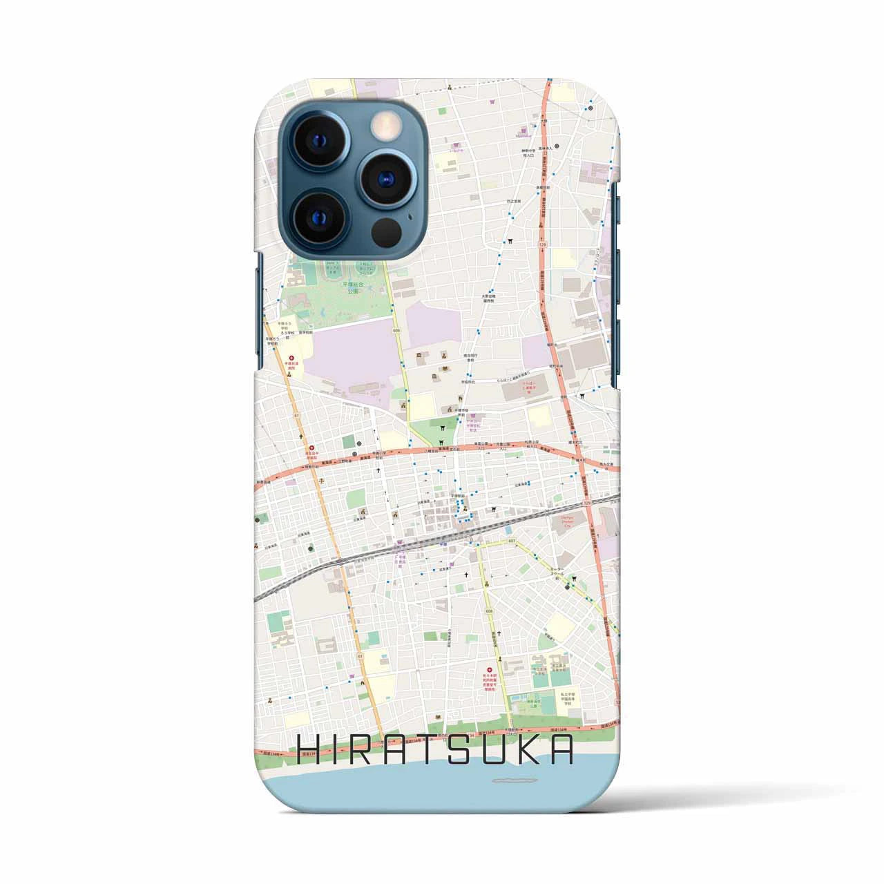 【平塚(神奈川県)】地図柄iPhoneケース(バックカバータイプ)